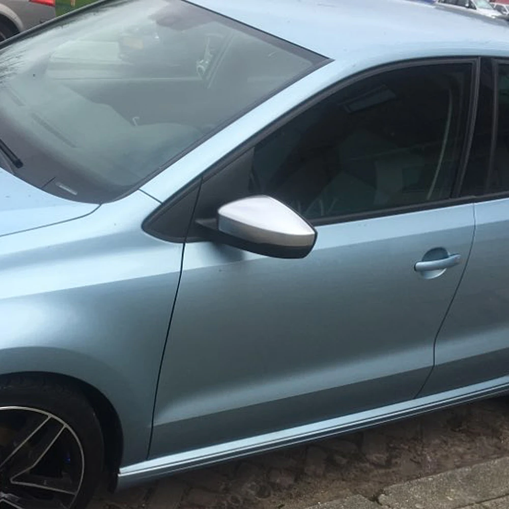 

Зеркальная Крышка для VW POLO 6R 6C, полностью хромированная матовая накладка на зеркало заднего вида