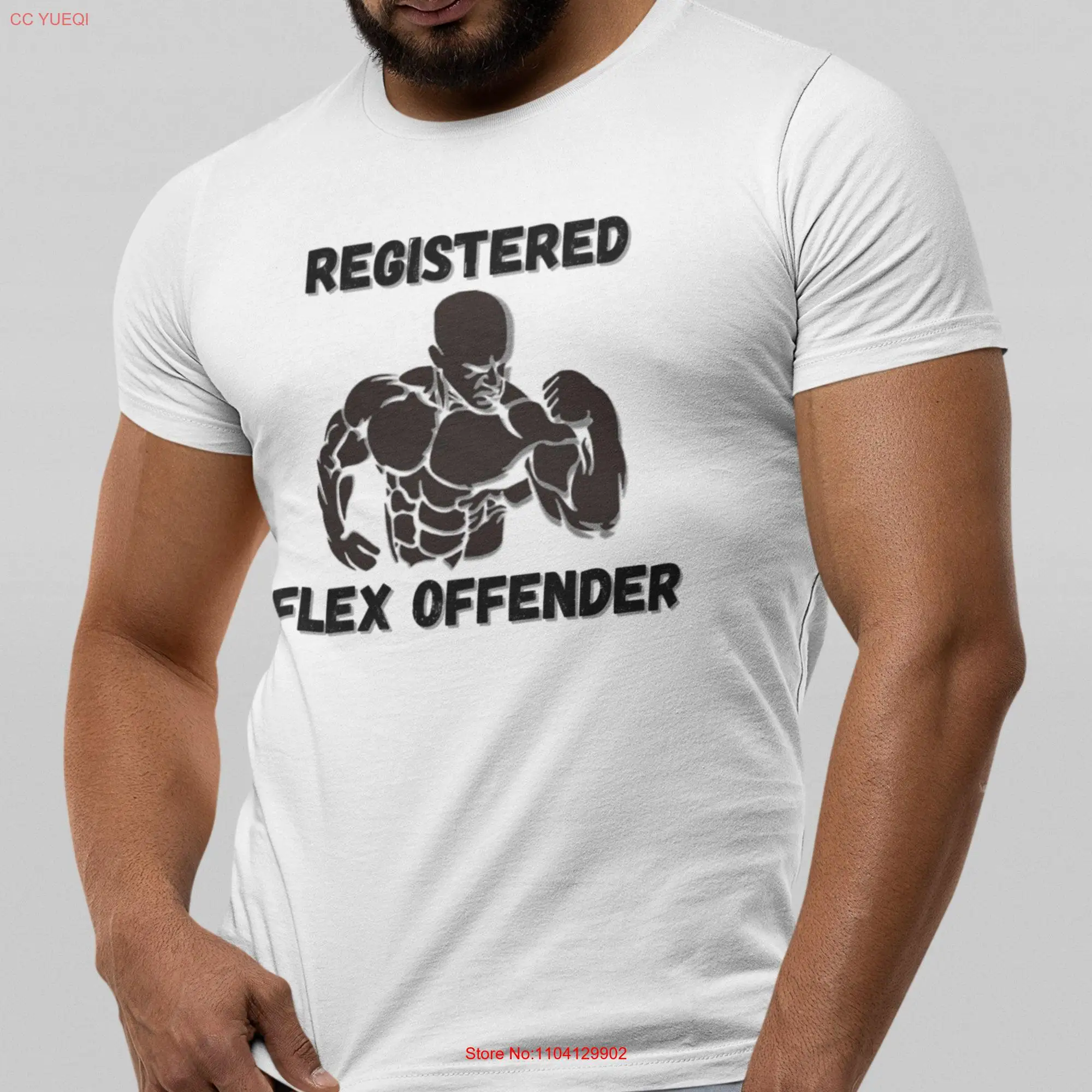 Забавная спортивная футболка Registered Flex Offender Sarcastic Inappropriate s Innappropriate с длинными или