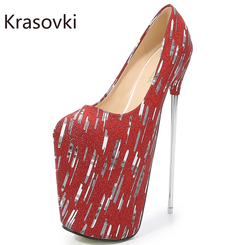 

Женские туфли на танкетке, из ПУ кожи, 22 см