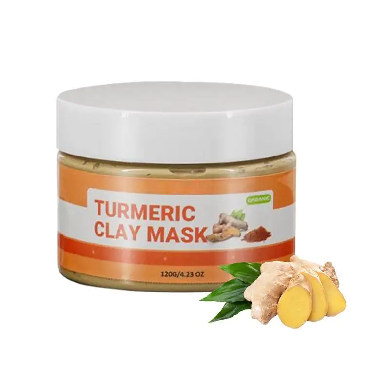 

Turmeric Clay Mask Vitamin C Facial Cover For Dark Spots Controlling Oil Brightening Anti Acne Deep Cleansing Skin Care Product
