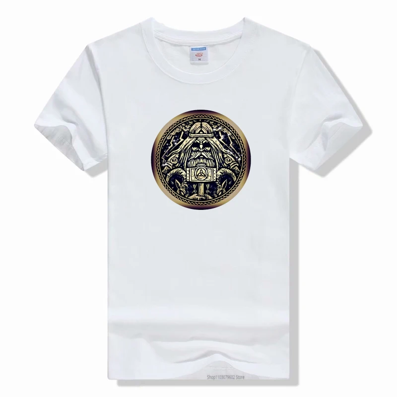 Vikings Odin Thor Ragnarok Loki Viking Valknut Rune Хлопковая Футболка Унисекс С Круглым Вырезом И
