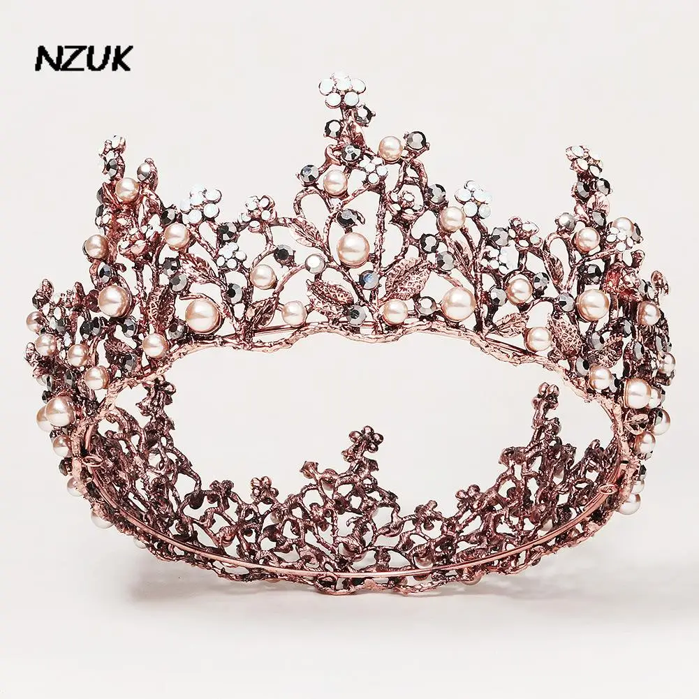 

Crystal Bride Headband Zircon Bridal Crowns and Tiaras Bridal Headwear Luxury Pearl Wedding Headpiece Women Hair Jewelry