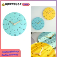 high quality children learning wall clock wooden 12 inches pointer mute wall clock cute digital clock for room home decoration