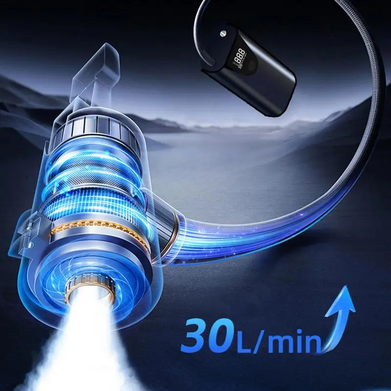 Цифровой насос для шин перезаряжаемый портативный воздушный колес семейный