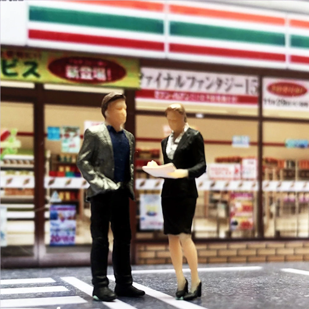 

1/64 People Diorama Figures Model Doll Scale Model Miniature Figures N Scale Painted Scenes Modelling People Assorted Poses