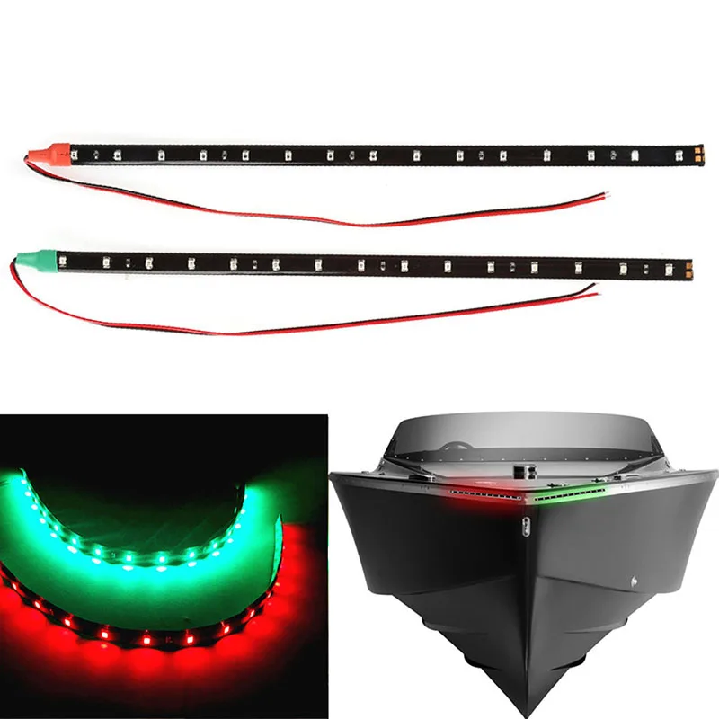 

2pcs 12" Red & Green LED Navigation Strip Light Waterproof Car Marine Boat