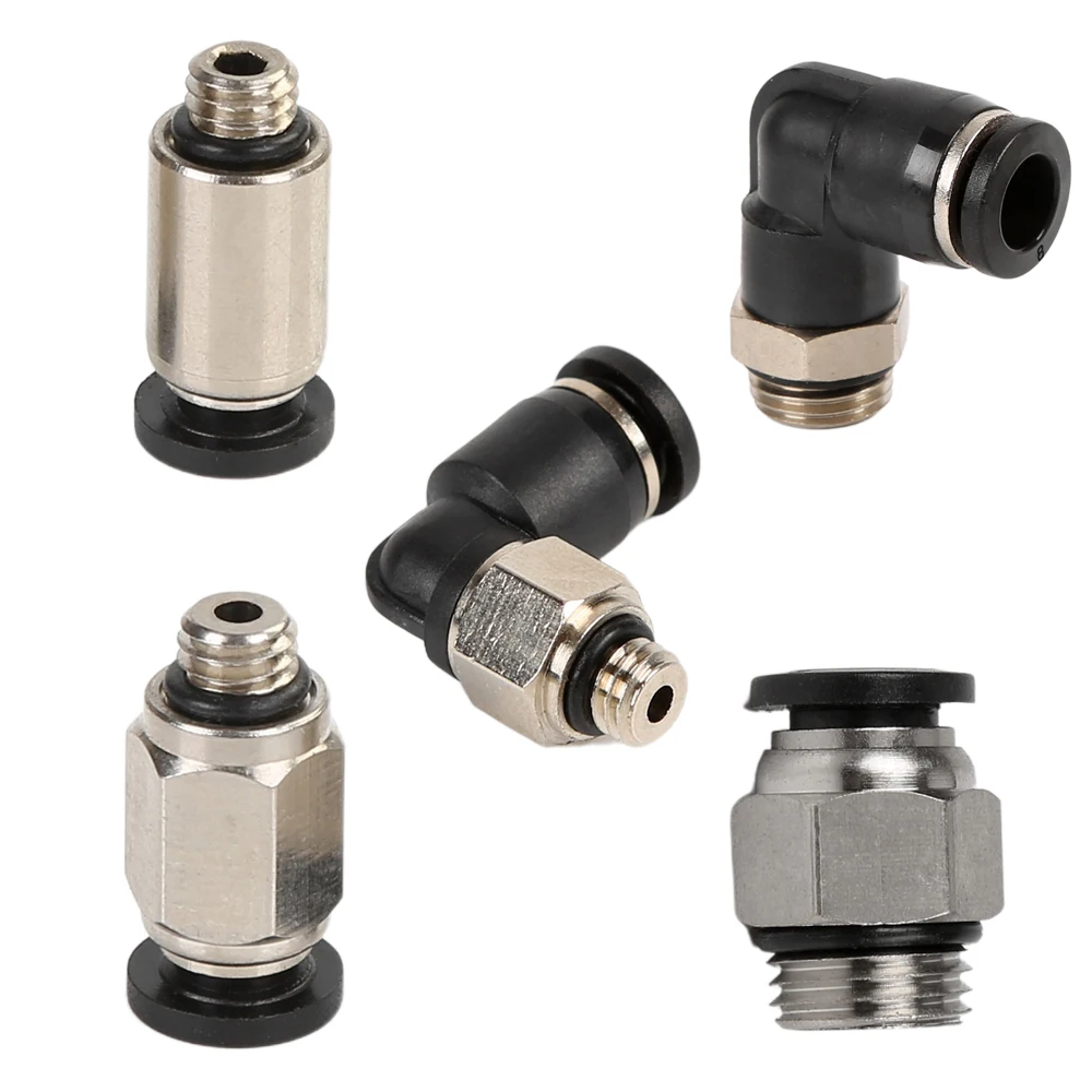 

Pneumatic Fitting MINI Connector Air Coupler 4mm 3mm 5mm 6mm Hose-Tube M3 M5 M6 1/8" BSPT Male Thread Elbow Quick Joint