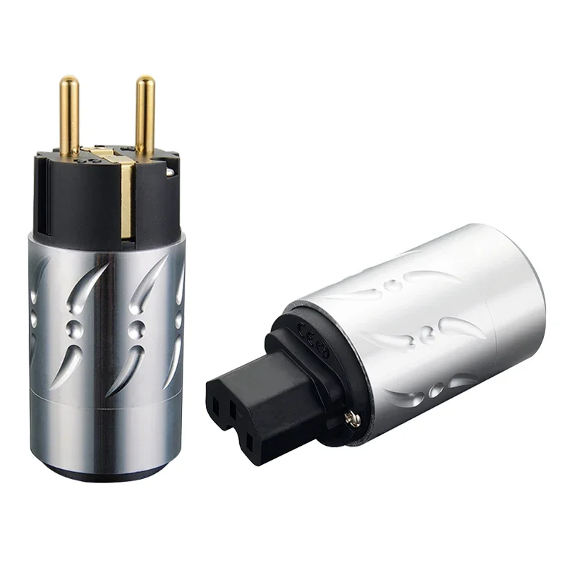 1 пара алюминиевых сплавов VE502G VF502G позолоченная вилка европейского стандарта