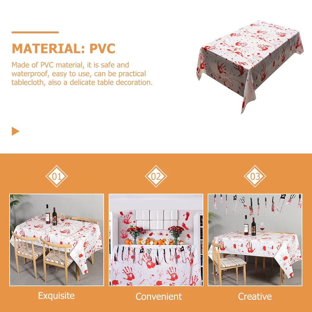 Кровавые чехлы для скатерти с отпечатками рук обеденные декор украшение дома
