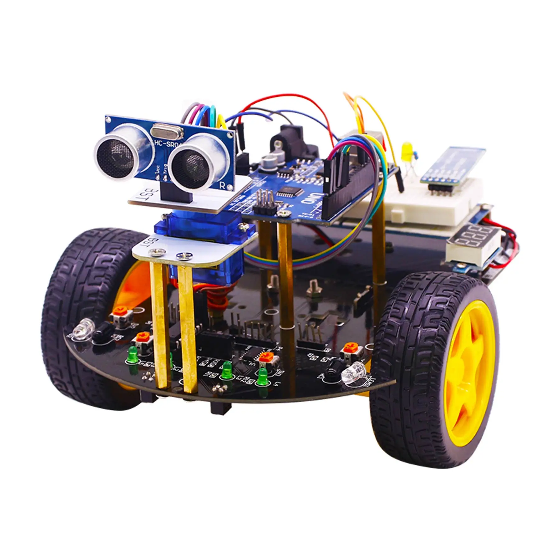 Yahboom Smartduino Robot Car Sensor Module 2 in 1 DIY ELECTRON KIT Support Scratch3.0 Mixly Graphical Programming  for Children