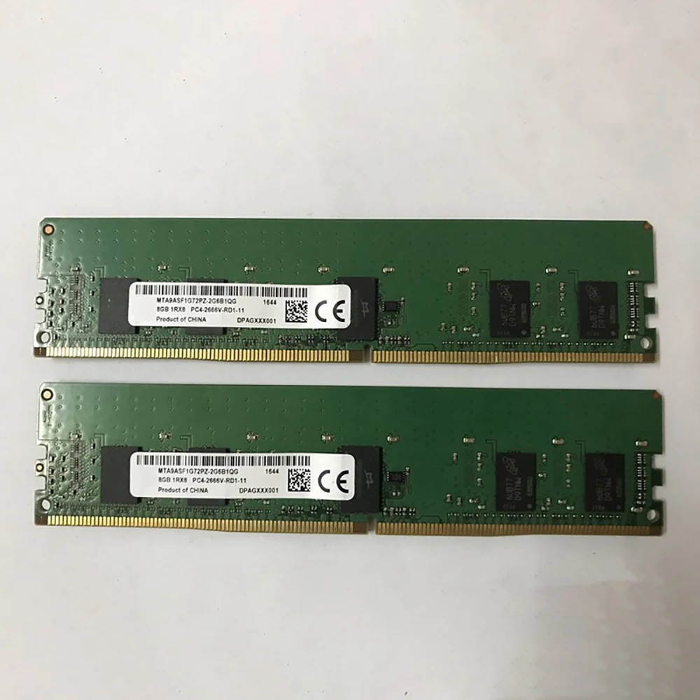 RAM MTA9ASF1G72PZ-2G6B1QG 8G 8GB 1RX8 PC4-2666V RDIMM для памяти MT