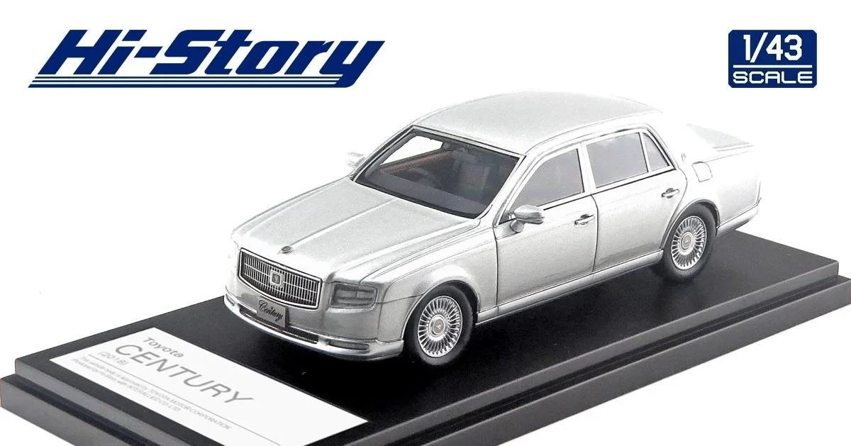 

1/43 Resin Simulation Car Model His Story Toyota Century Essence Edition 2018 Silver High-end Collection Ornament Gift