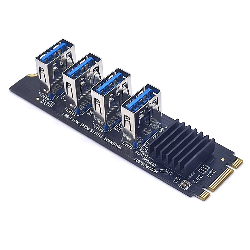 Карта Riser M.2 M2 NGFF NVME к PCIE PCI Express X16 от 1 до 4 портов USB 3 0 усилитель слота концентратор