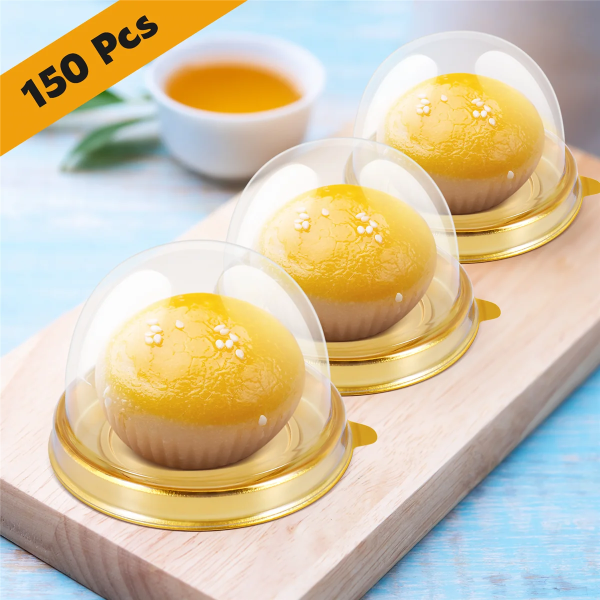 150 шт. прозрачные пластиковые мини-коробки для кексов купольная коробка