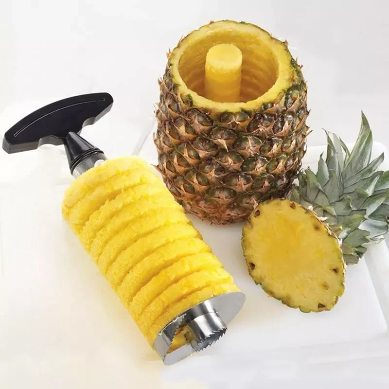 

2022New Knife Kitchen Tool Stainless Fruit Pineapple Corer Slicer Peeler Cutter Parer Best Selling Pineapple Slicers Fruit Knife