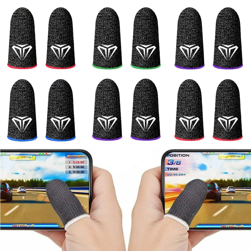 

1/3Pair Breathable Gaming Finger Sleeve For Mobile Phone Game Anti Slip Sweatproof Fingertips Cover Thumb Gloves Protector