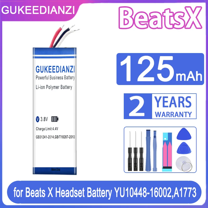Сменный аккумулятор GUKEEDIANZI BeatsX 125 мАч для телефона с гарнитурой Beats X, A1773 + Бесплатные инструменты