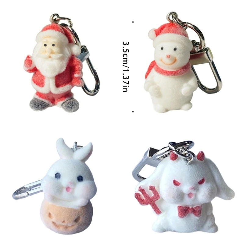 Фестивальные декорации плюшевые бархатные рождественские игрушки брелок для