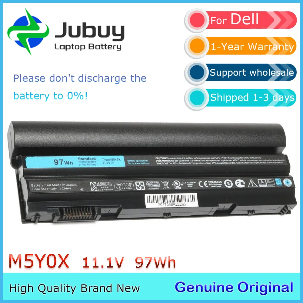 M5Y0X 11 1 В 97 Втч оригинальный аккумулятор для ноутбука Dell Latitude E5420 E5430 E5520 E6420 E6430 E6520