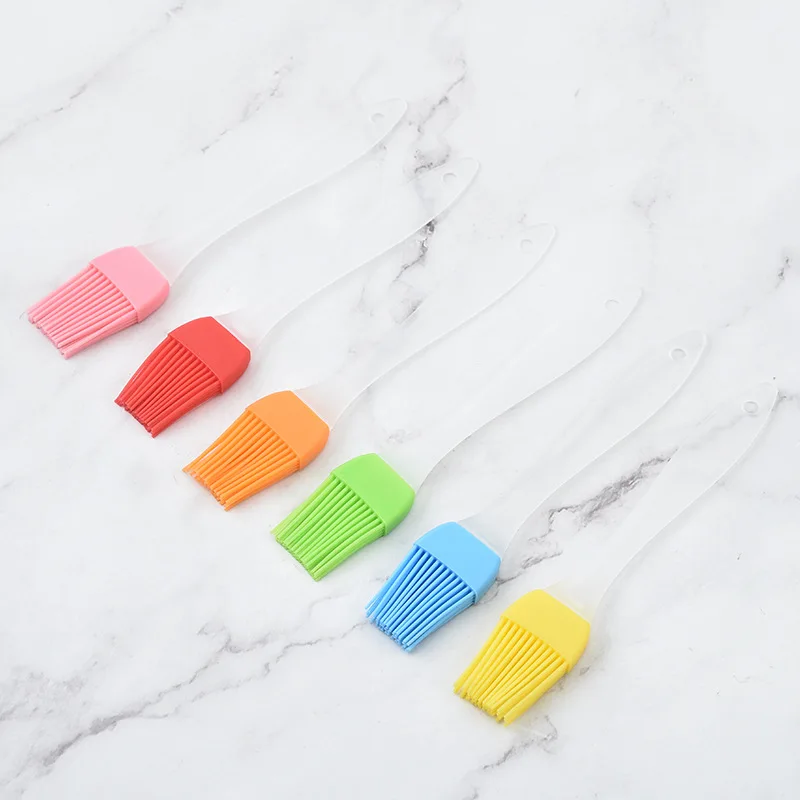 

Small Silicone Brush Transparent Handle Split Silicone Oil Brush Seasoning Brush Split BBQ Brush Baking Tool Kitchen Tools