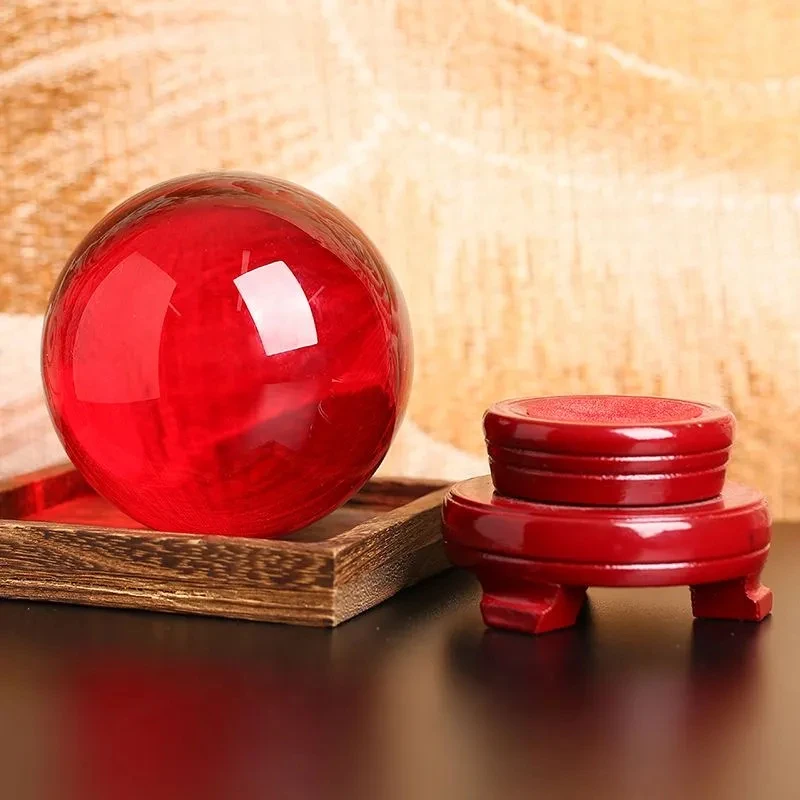 Хрустальный семейный дом красный прозрачный хрустальный шар украшение для