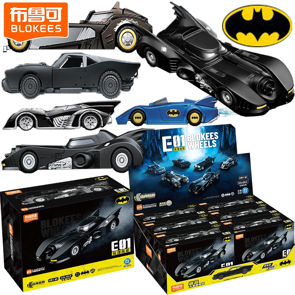 Фото Blokees Wheels Original The Batman: Модная коллекционная машинка-сюрприз с популярным комиксным персонажем, изысканная модель, высококачественная игрушка-сувенир, подарок №1