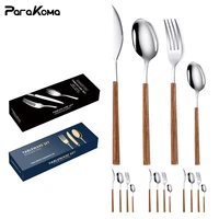 16 pcs korean dinnerware set stainless steel cutlery set forks spoons teaspoons set for home kitchen restaurant hotel wedding