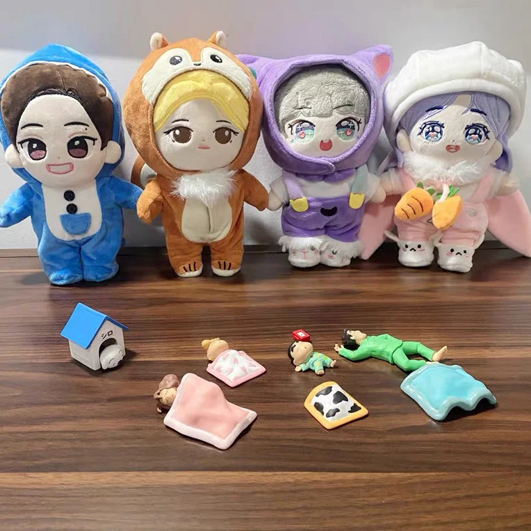 

20CM KPOP Black Pink Idol Plush Toy Korea Cartoon Stuffed Doll Character Action Figure Kawaii Cute Toys Fans Collection Gift