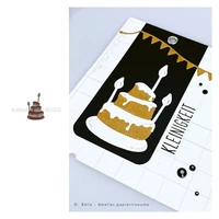 new cake with candles metal cutting dies scrapbook embossed make paper card album diy craft template decoration die 2022 arrival