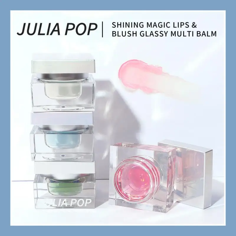 

transparent Like jelly blush cream lipstick Temperature natural lightweight quick dry Moisturizing long lasting lip cheek Gloss
