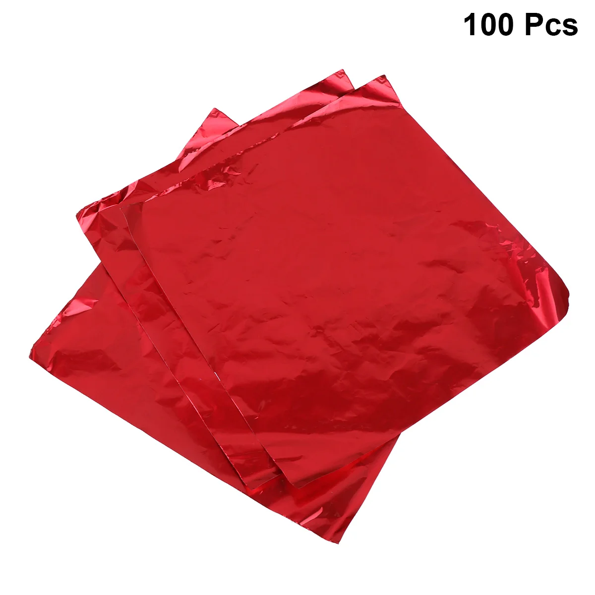 

Foil Candy Wrappers, 100, 20x20x003cm, Square Aluminium Foil Candy Wrappers for DIY Homemade Candies Party Favors| Red