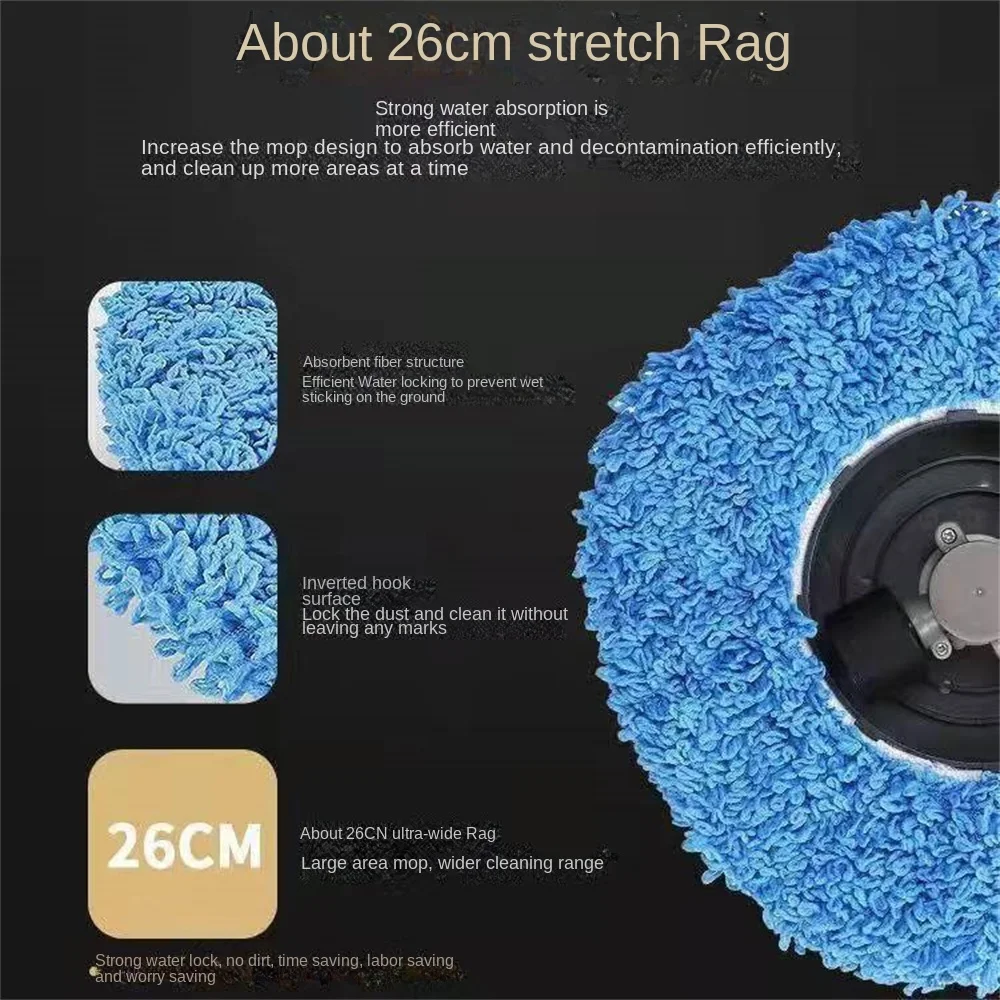 

Blue Dry Mop Cloth Floor Cleaning Mopping Machine Accessories Thorough Decontamination Fiber Mop Wet Mop Cloth