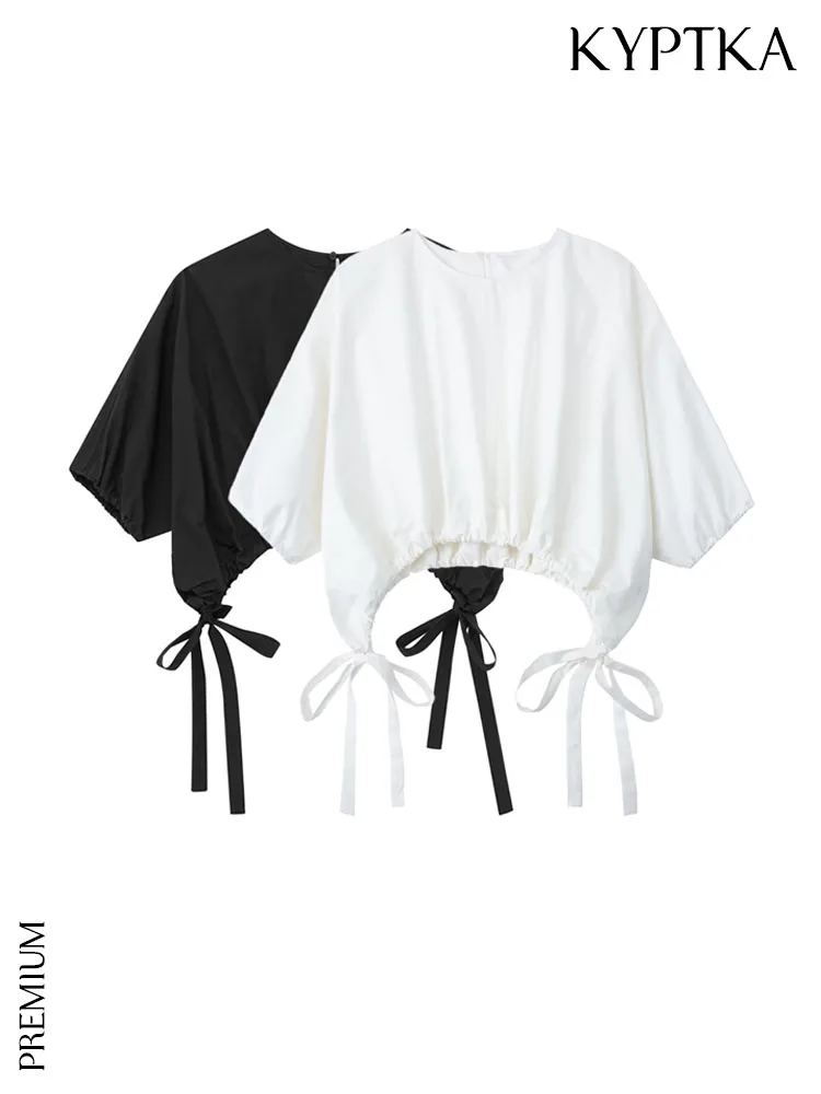 

Женские Модные Винтажные рубашки KYPTKA, Бордовые женские рубашки с коротким рукавом и круглым вырезом, блузы, шикарные топы