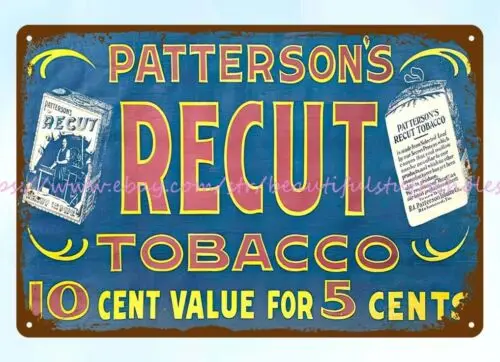 Старые рекламные заготовки табачная сигарета металлический жестяной знак