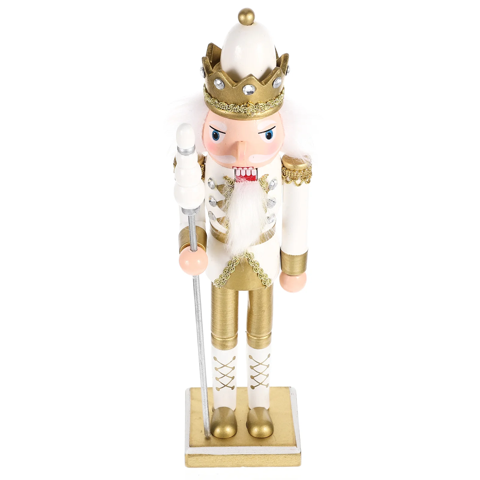 

Christmas Wooden Cartoon Soldier Nutcracker Adorn Desktop Creative Wood Puppet Ornament