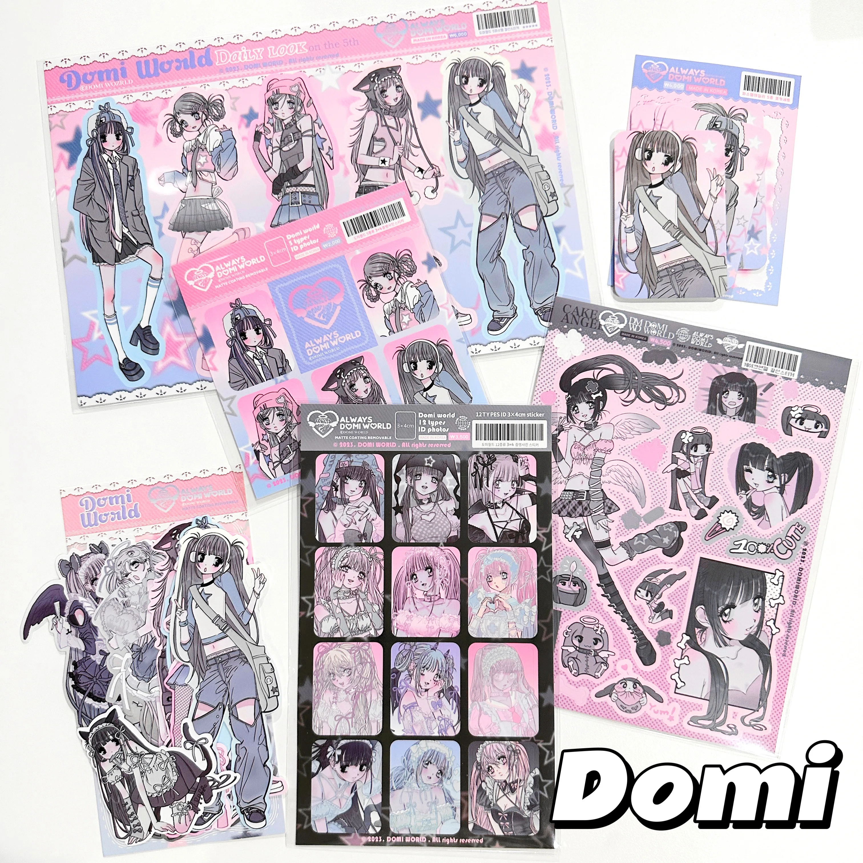 Корейские наклейки Domi World, милая девушка, Декоративные Канцелярские Принадлежности для учащихся, подарки, материал «сделай сам»