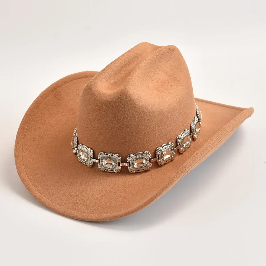 Ковбойские шляпы в стиле вестерн из искусственной шерсти для женщин винтажные
