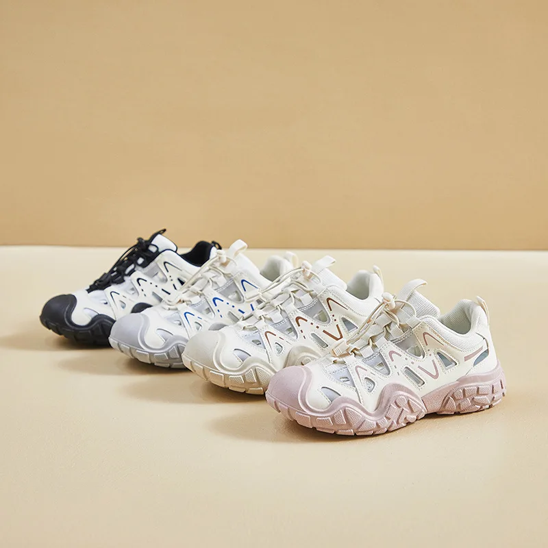 Женские туфли через плечо на толстой подошве для повседневного использования.