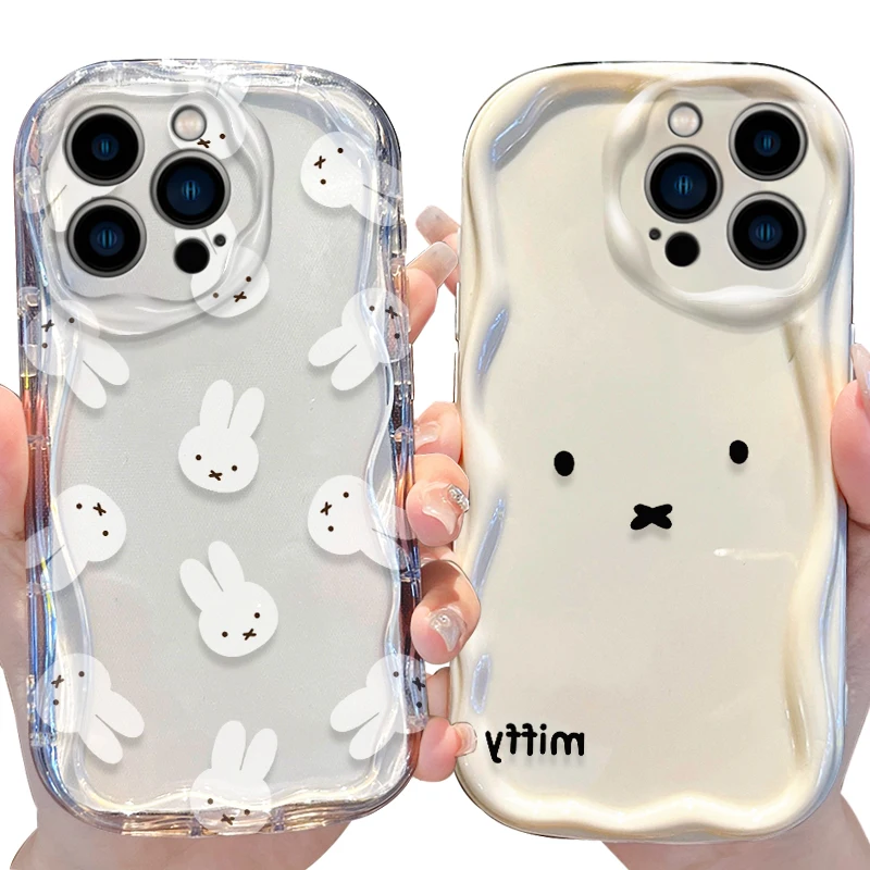 Lovely-Miffys 3D Wave Case For Xiaomi Mi 14 12 12T 11 Lite Poco M6 X6 X5 X4 F4 X3 M3 Pro 4G 5G Soft Silicone Cover