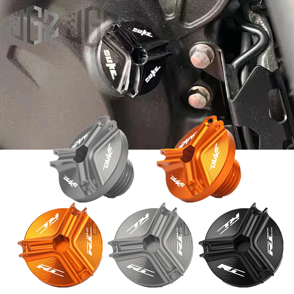 M16*1.5 Motorcycle CNC Engine Oil Filler Cup Plug Cover Cap Screws for KTM DUKE RC 125 2011 - 2019 200 2012 - 2015 390 2013-2019