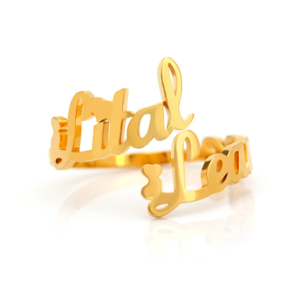 YHLISO персонализированные имена любовника юбилейные регулируемые кольца для пар