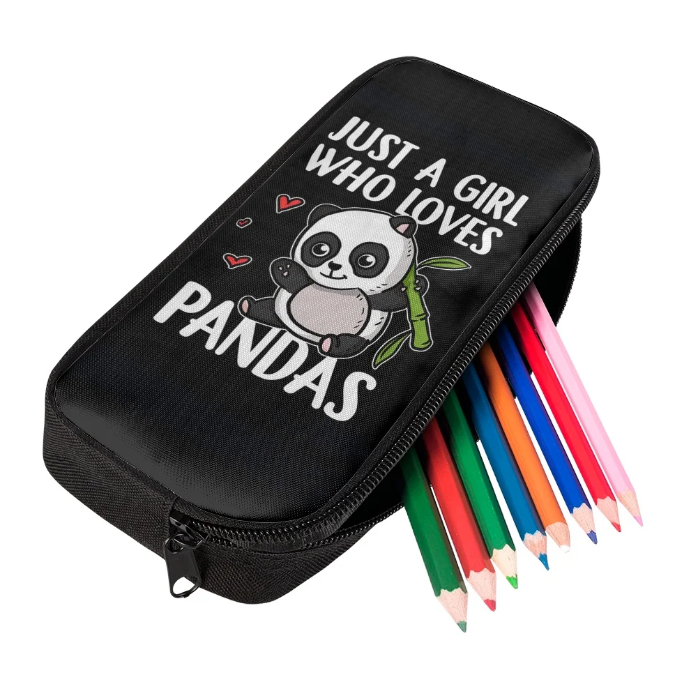 FORUDESIGNS Hot Style Cute Cartoon Panda with Bamboo Pattern Large Capacity Backpack Set Women Girls Student School Bags Bookbag