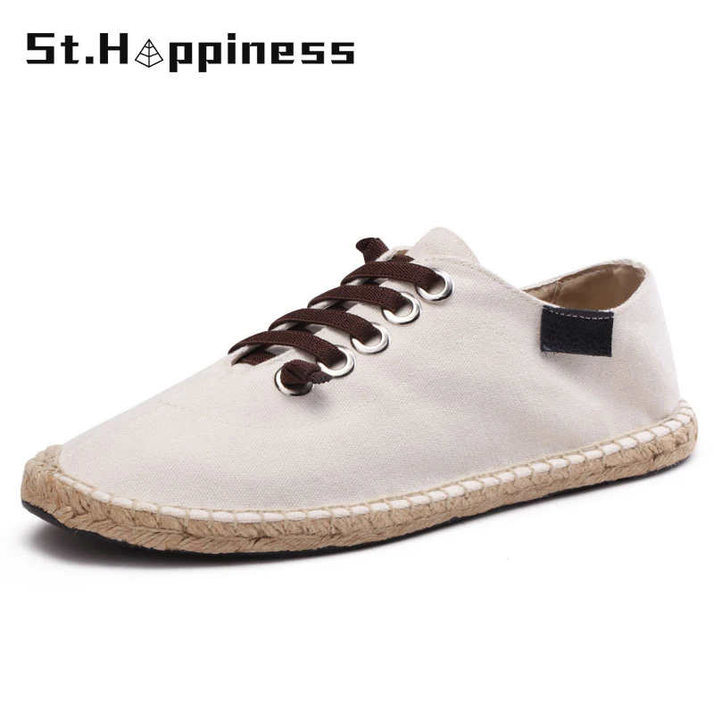 2022 г. Новая летняя Льняная мужская повседневная обувь ручной работы в рыбацком