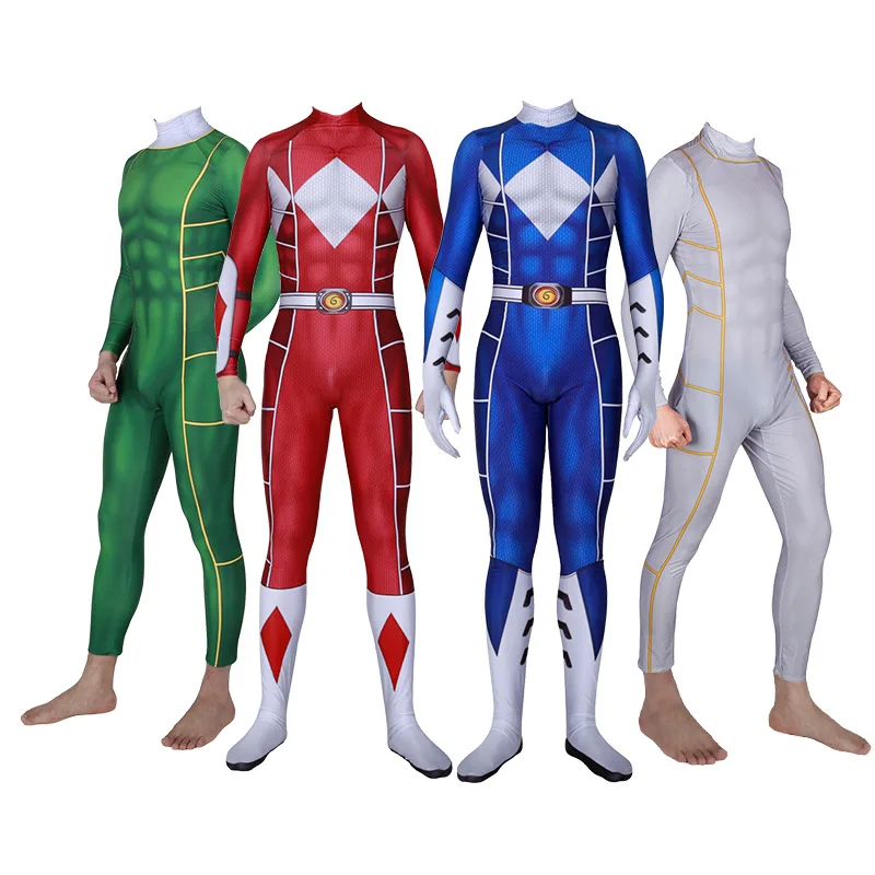 Костюм для косплея по мотивам фильма Power ranger комбинезон взрослых и детей одежда