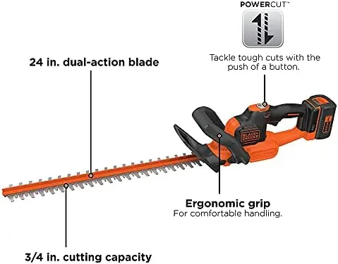 

MAX* Cordless Hedge Trimmer with POWERCOMMAND Powercut, 24-Inch (LHT341FF)