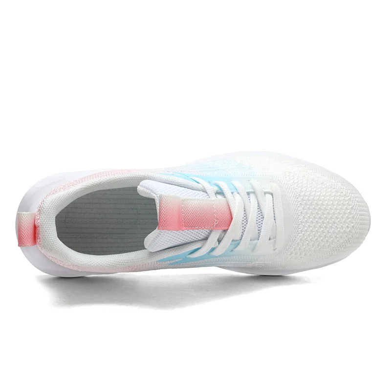 Women Casual Sports Sneakers Breathable Women Walking Shoes Spring/Autumn Air Mesh Fashion Lace-Up Comfortable Outdoor Female