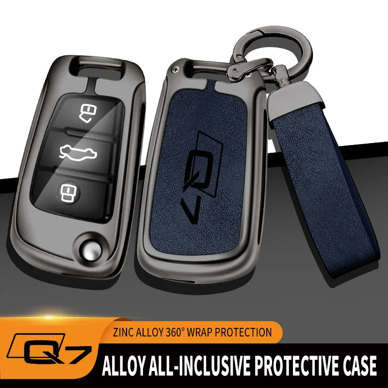

Zinc Alloy Car Key Case For Audi A3 Remote Control Protector Car Accessories For Audi Full Series Q3 Q7 A3 Car Key Case Cover