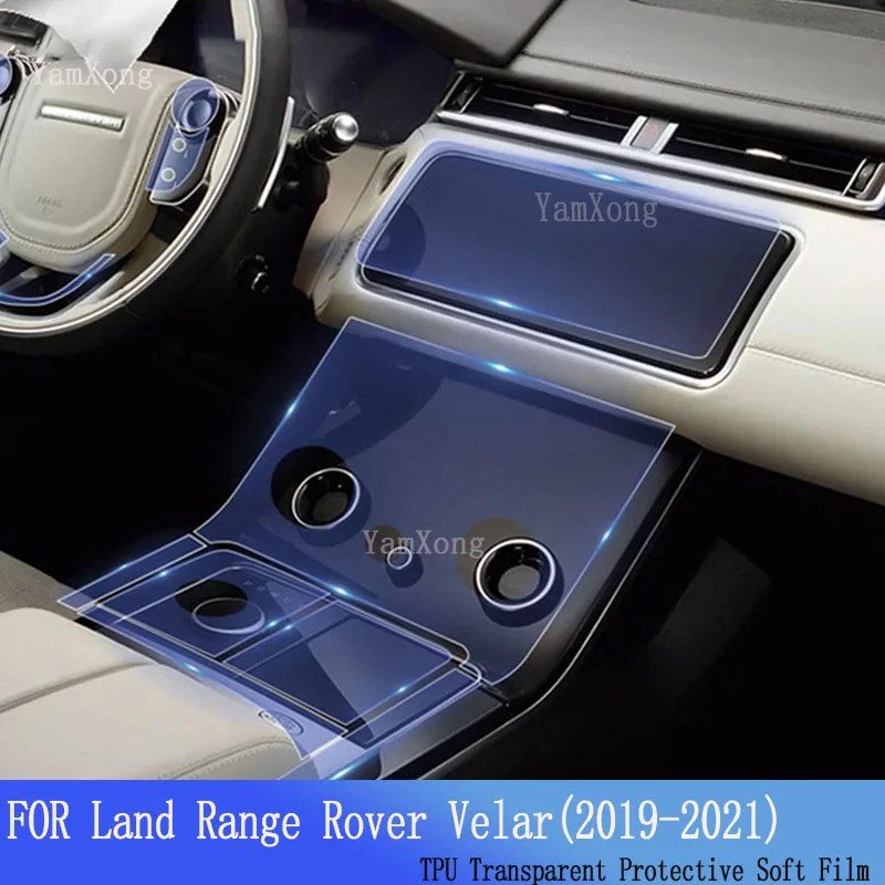 

For Land Range Rover Velar 2019-2021Car Interior Center console Transparen TPU Protective film Anti-scratc Repair film Accessori