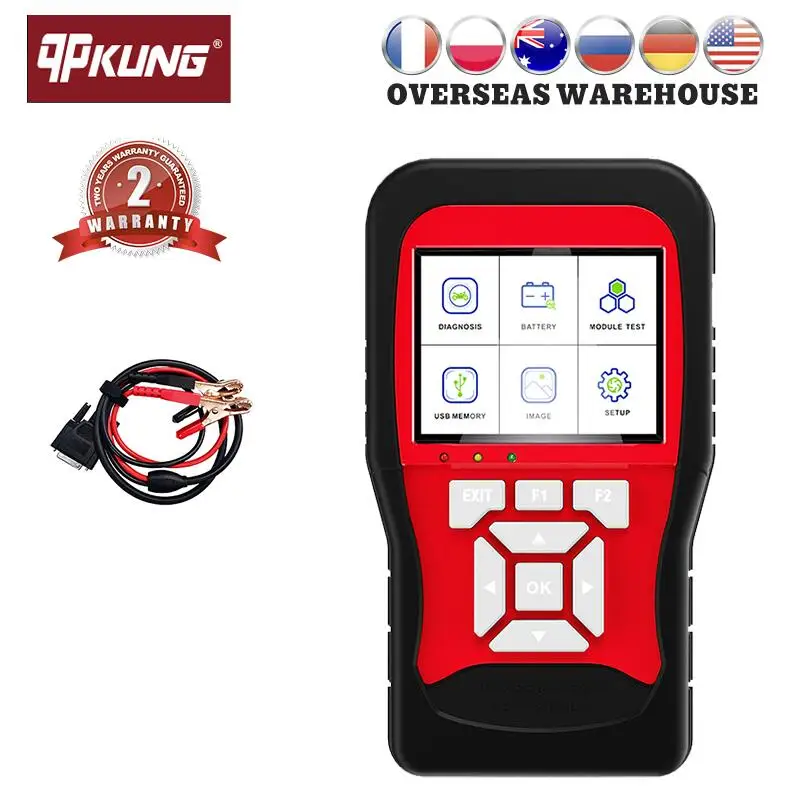 qpKung X208 Motorcycle Diagnostic Tool Scanner Code Reader For Kawasaki Suzuki HONDA SYMPGO Motorcycle Battery Detector Tester