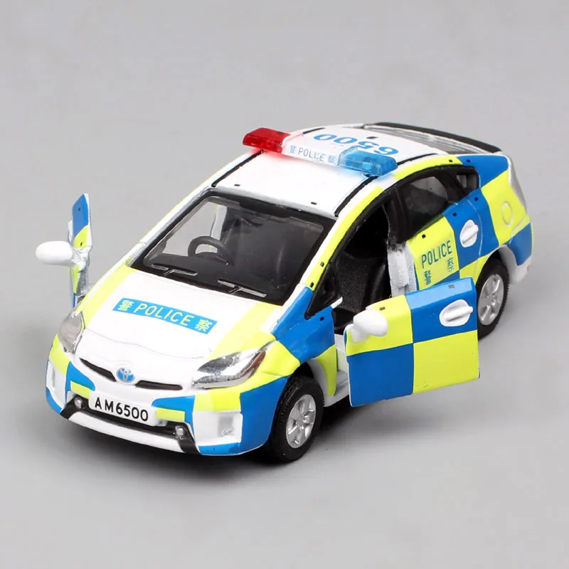 Фото Крошечный масштаб 1/64 Toyota Prius Гонконг, дорожная полиция, литье под давлением и игрушечный транспорт, автомобиль скорой помощи, сувенирные миниатюры, детские №3